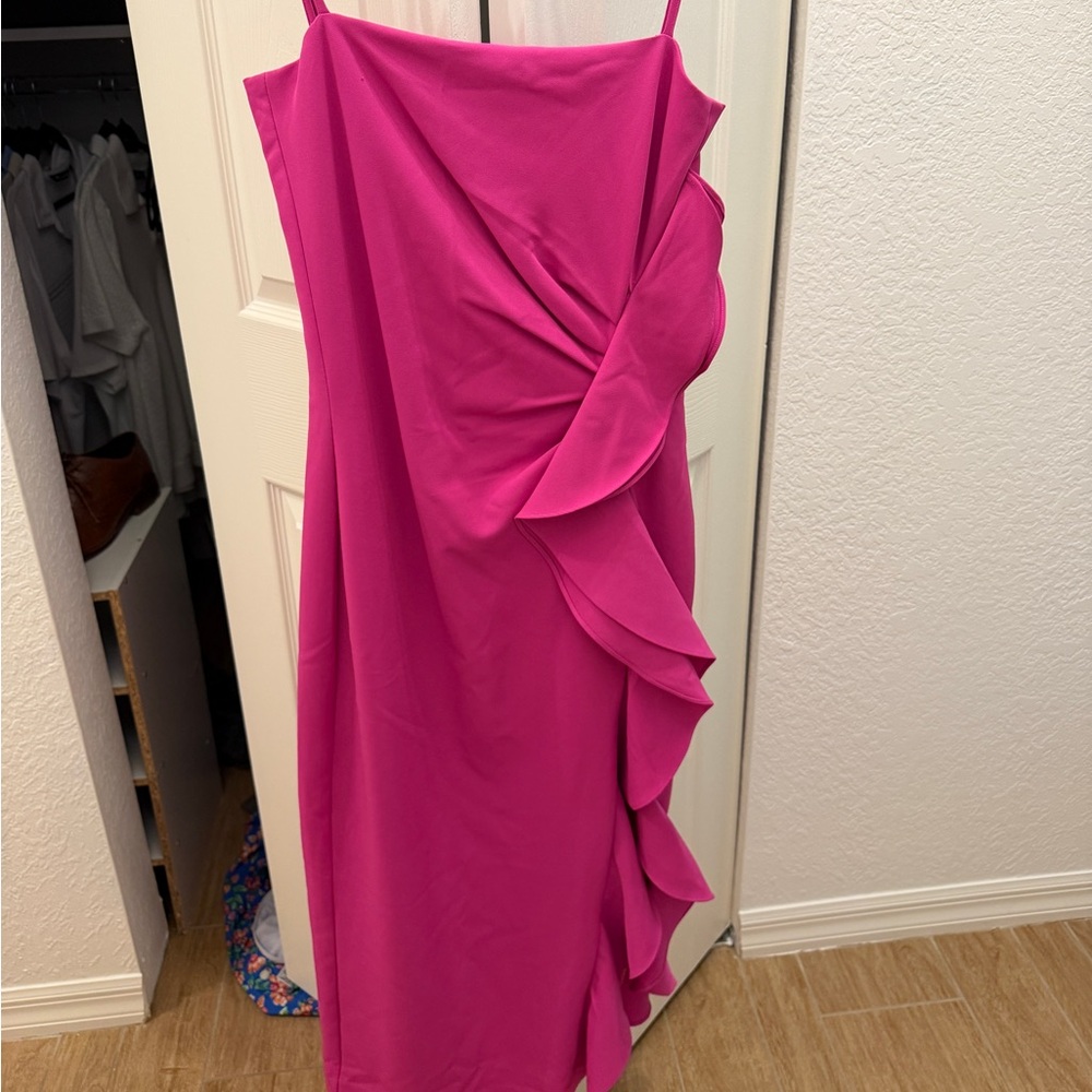 Bardot Elegant Pink Ruffle Dress